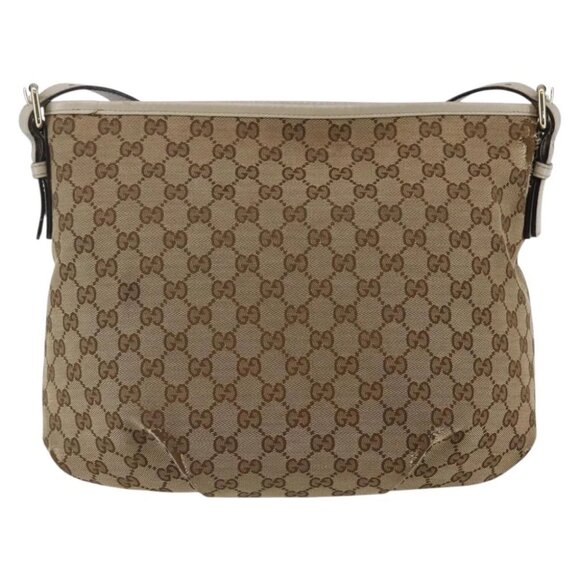 GUCCI GG Canvas Shoulder Bag outlet Beige Auth - Picture 3 of 16